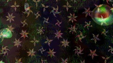 Kış kar tanesi, raster arka plan. Renkli arka planda izole kar taneleri. Yüzey için tekrarlanan doku, ambalaj kağıdı, siyah renkler. Raster illüstrasyonu.