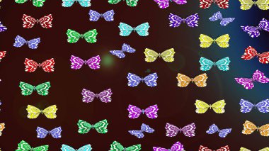 Abstract sketch pattern for clothes, boys, girls, wallpaper. Beautiful background of colorful butterflies. Raster. Hand-drawn illustration. clipart