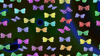 Tekstil, kumaş, baskı ve davetiye geçmişi. Kelebekli çizim şekli. Gri renkli illüstrasyon. Raster..