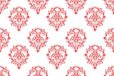 Sembol bayramı, Yeni Yıl kutlaması renk çizimi. Kırmızı, nötr ve beyaz renklerde kar taneleri. Kış kar dokusu duvar kağıdı. Yılbaşı renksiz kar taneleri kusursuz desen.