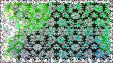 Nazikçe, rengarenk bahar çiçekleri. Raster illüstrasyonu. Yaprak ve çiçeklerin suluboya resmi, renklerde pürüzsüz desen.