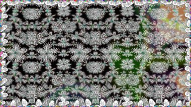 Raster illüstrasyonu. Kusursuz çiçek deseni duvar kâğıdı olarak kullanılabilir. Renkli çiçekler.