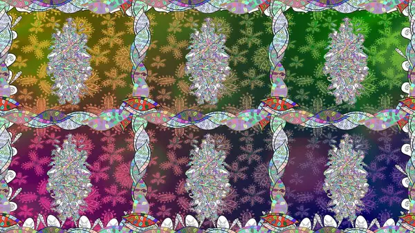 Çiçekli karalama şeklinde Raster çiçek deseni. Yeşil renkli çiçekler. Yumuşak, yaz çiçekli arka plan.