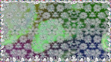 Kusursuz çiçek deseni. Raster illüstrasyonu. Asyalı tekstil renkleri.