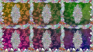 Organik motif arka planı. Ultraviyole kumaş deseni. Raster illüstrasyonu. Kusursuz desen.