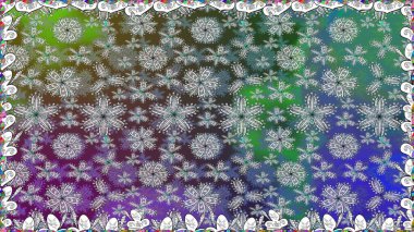 Gri renklerde. Raster illüstrasyonu. Çiçek. Kusursuz dekoratif arka plan, çiçek mandala.