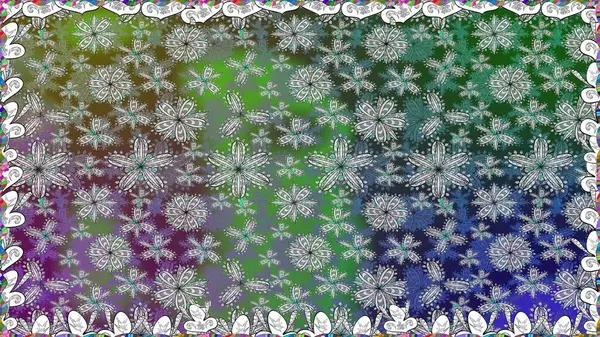 Gri üzerine gri. Çiçekli ipek eşarp. El çizimi çiçek unsurları olan soyut, dikişsiz raster deseni. Retro tekstil tasarım koleksiyonu. 1950 'ler-1960' lar motifleri.