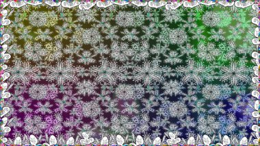 Düz çiçek öğeleri tasarım. Raster. Bahar Tema Dikişsiz desen arka plan rengi.