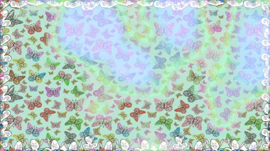 Seamless colorfil pattern. Repeated doodles. Hand drawing on a neutral, blue and gray background. Mystical, symbols. clipart