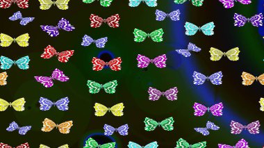 Raster illüstrasyonu. Watercolor Style 'da uçan kelebeklerle eskiz kalıbı. Doğadaki güzellik. Kumaş, Tekstil, Baskı ve Davetiye için arka plan. Gri renkler üzerine resim.