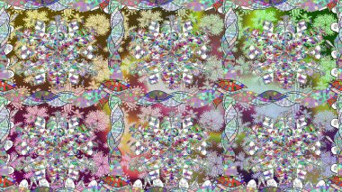 Güzel suluboya çiçek buketi pürüzsüz desen.