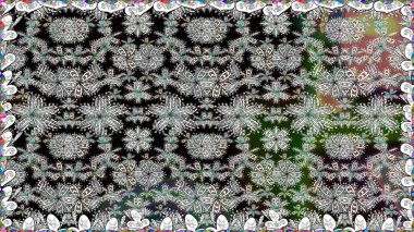 Sorunsuz çiçek deseni kaydırma kağıt, davet, el ilanı, afiş veya Web sitesi Web sitesi arka plan duvar kağıdı için kullanılabilir. Elle çizilmiş Raster resim. Parlak unsurları.