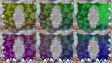 Çocuk stili. Renkli Bahar Temalı Kusursuz Arkaplan. Çiçekli, kusursuz bir arkaplan. Düz Çiçek Elementleri Tasarımı.