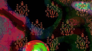 Raster illüstrasyonunda kusursuz çiçek deseni. Siyah renklerde. Güzel kumaş deseni. Raster illüstrasyonu.