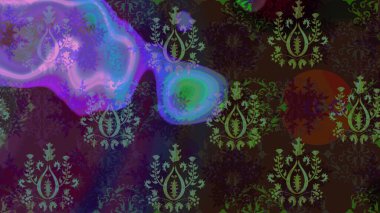 Çiçekli karalama şeklinde Raster çiçek deseni. Yumuşak, yaz çiçekli arka plan. Kahverengi renkte çiçekler.