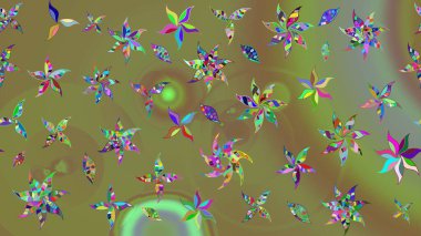 Tomurcukları çiçek olan sevimli bir çiçek deseni. Eskiz geçmişi. Eski usul. Kumaş, tekstil, duvar kağıdı baskısı için. Raster. Raster illüstrasyonu.