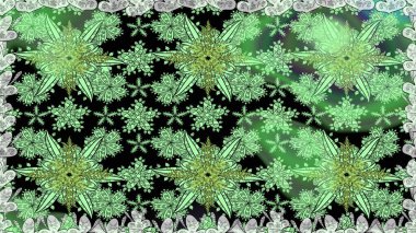 Kusursuz çiçek deseni duvar kâğıdı olarak kullanılabilir. Raster illüstrasyonu. Yeşil renkte çiçekler.