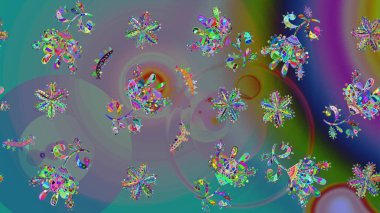 Mavi el çizimi desen. Sanat çiçeklere ilham verir ve arka planda izler bırakır. Karalama çiçekleri çizim kalıbı. Raster deseni.