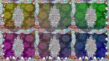 Yeşil renkli çiçekler. Gömlek baskısı için çiçek boyası. Çiçeksiz desenli arka plan.