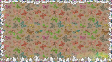 Doğa kelebeği temasını bej, nötr ve kahverengi renklerle tekrarlıyor. Güzel, pürüzsüz kelebek yineleme dokusu kontrastlı sırt katmanında izole edilmiş. Korunmak için vahşi yaşam böcekleri için arka plan. Raster..