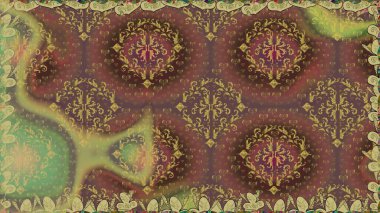 Sorunsuz çiçek deseni kaydırma kağıt, davet, el ilanı, afiş veya Web sitesi Web sitesi arka plan duvar kağıdı için kullanılabilir. Elle çizilmiş Raster resim. Parlak unsurları.