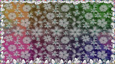 Raster illüstrasyonunda kusursuz çiçek deseni. Gri renkli çiçekler.