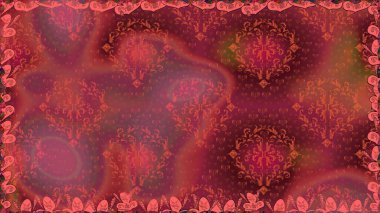 Yumuşak, bahar çiçekli arka plan. Çiçekli karalama şeklinde Raster çiçek deseni. Kırmızı renkte çiçekler.