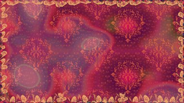 Renkli Bahar Temalı Kusursuz Arkaplan. Renkli çiçekler. Raster illüstrasyonunda kusursuz çiçek deseni. Düz Çiçek Elementleri Tasarımı.