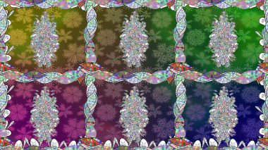 Raster illüstrasyonu. Güzel, parlak, pürüzsüz kumaş, tuval. Kıvırcık, parlak örgü. Çiçek çelengi. Şablon, pürüzsüz, çiçekli kenar. Klasik eski arkaplan.
