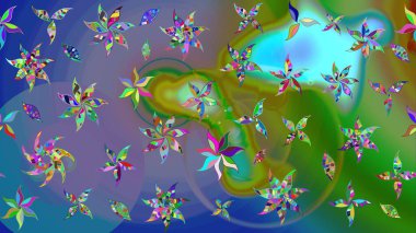 Tekstil veya kitap kapakları, imalat, duvar kağıtları, baskı, hediye paketi ve yapıştırma kitabı için çiçek eskizi geçmişi. Küçük çaplı çiçeklerdeki basit şirin desenler. Raster illüstrasyonu.