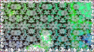 Raster illüstrasyonu. Kusursuz. Şirin çiçek elementleri. Renkli çiçekler.