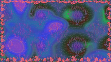 Çiçek kompozisyonu, el boyası, hassas şablon. Mavi renkte manzaralı çiçek deseni. Sevgililer günü ve tebrik kartı konsepti için şık bir davetiye. Üst görünüm, yumuşak biçim.