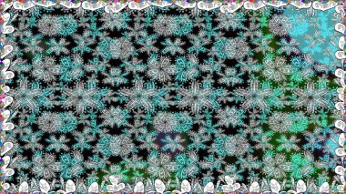 Raster Henna dövme stili. Etnik Mandala süsü. Kızılderili desenli desenli desenli şal deseni. Tekstil, tebrik kartı, boyama kitabı, telefon kılıfı baskısı için kullanılabilir.