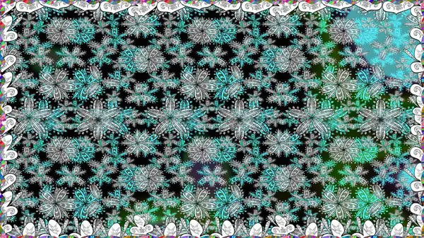 Raster Henna dövme stili. Etnik Mandala süsü. Kızılderili desenli desenli desenli şal deseni. Tekstil, tebrik kartı, boyama kitabı, telefon kılıfı baskısı için kullanılabilir.