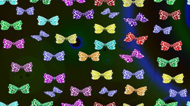 Gri arka planda uçan güzel kelebek. Raster. Doğadaki güzellik. Kumaş, tekstil, baskı ve davetiye örnekleri. Çizim deseni.