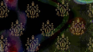 Sevimli çiçek raster deseni. Siyah renkli çiçekler. Renkli Yaz Temalı Kusursuz Arkaplan. Düz Çiçek Elementleri Tasarımı.