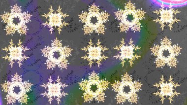 Kar taneleri, kar yağışı. Düşen Noel stili kar taneleri. İllüzyon. Güzel raster grisi ve bej kar taneleri renkli bir arkaplanda izole edilmiş..