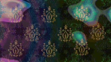 Renkli arka planda izole edilmiş kar tanelerinin düz tasarımı. Kar tanesi süsleme deseni. Raster illüstrasyonu. Kar taneleri deseni. Kar taneleri arkaplanı.