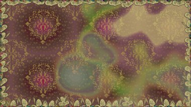 Soyut çiçek desensiz arkaplan. Raster deseni. Küçük çiçekteki sevimli çiçek deseni. Raster illüstrasyonu. Kahverengi renklerde.