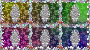 Suluboya kusursuz desen. Dekorasyon ve tasarım için güzel bir desen. Eski model. Moda baskısı. Çiçeğin suluboya çizimlerinin mükemmel deseni. Raster illüstrasyonu.