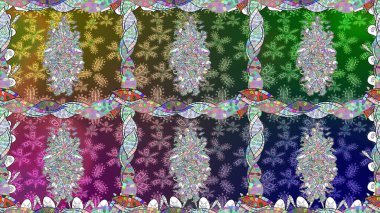 Rasterleştirme Trendy kumaş deseni. Şirin çiçekler. Kesintisiz çizgi deseni.