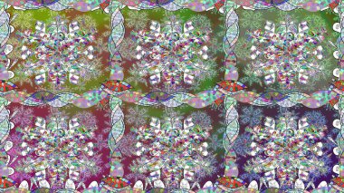 Raster stili kumaş deseni. Çiçekler suluboya desensiz.