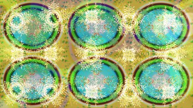 Kusursuz çiçek deseni duvar kâğıdı olarak kullanılabilir. Yeşil renkli çiçekler. Raster illüstrasyonu.