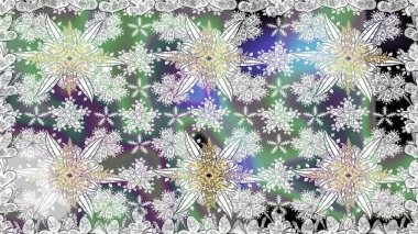 Küçük çiçekteki sevimli çiçek deseni. Gri renklerde. Soyut çiçek desensiz arkaplan. Raster illüstrasyonu. Raster deseni.