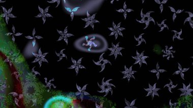 Raster illüstrasyonu. Kış konsepti Siyah ve gri renkte kar tanelerinden oluşan kış deseni. Düz yatıyordu.