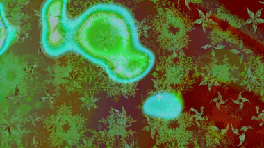 Kış kar taneleri, raster arka plan. Yüzey için tekrarlanan doku, ambalaj kağıdı, yeşil renkli kar tanesi.