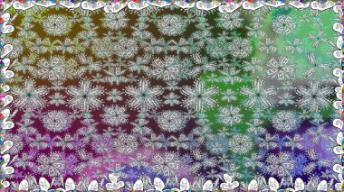 Raster illüstrasyonunda kusursuz çiçek deseni. Gri renkli çiçekler.