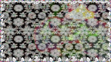 Gri renkli çiçekler. Düz Çiçek Elementleri Tasarımı. Renkli Bahar Temalı Kusursuz Arkaplan. Raster illüstrasyonunda kusursuz çiçek deseni.