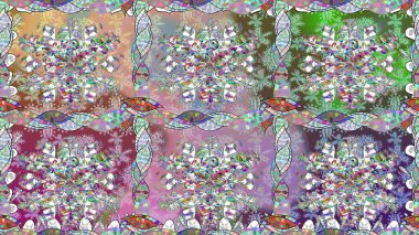 Manzaralı çiçek deseni. Çiçek kompozisyonu, el boyası, hassas şablon. Sevgililer günü ve tebrik kartı konsepti için şık bir davetiye. Üst görünüm, yumuşak nötr renk biçimi.