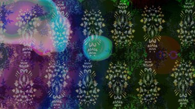 Düz Çiçek Elementleri Tasarımı. Gri renkli çiçekler. Sevimli çiçek raster deseni. Renkli Bahar Teması çizim şablonu.